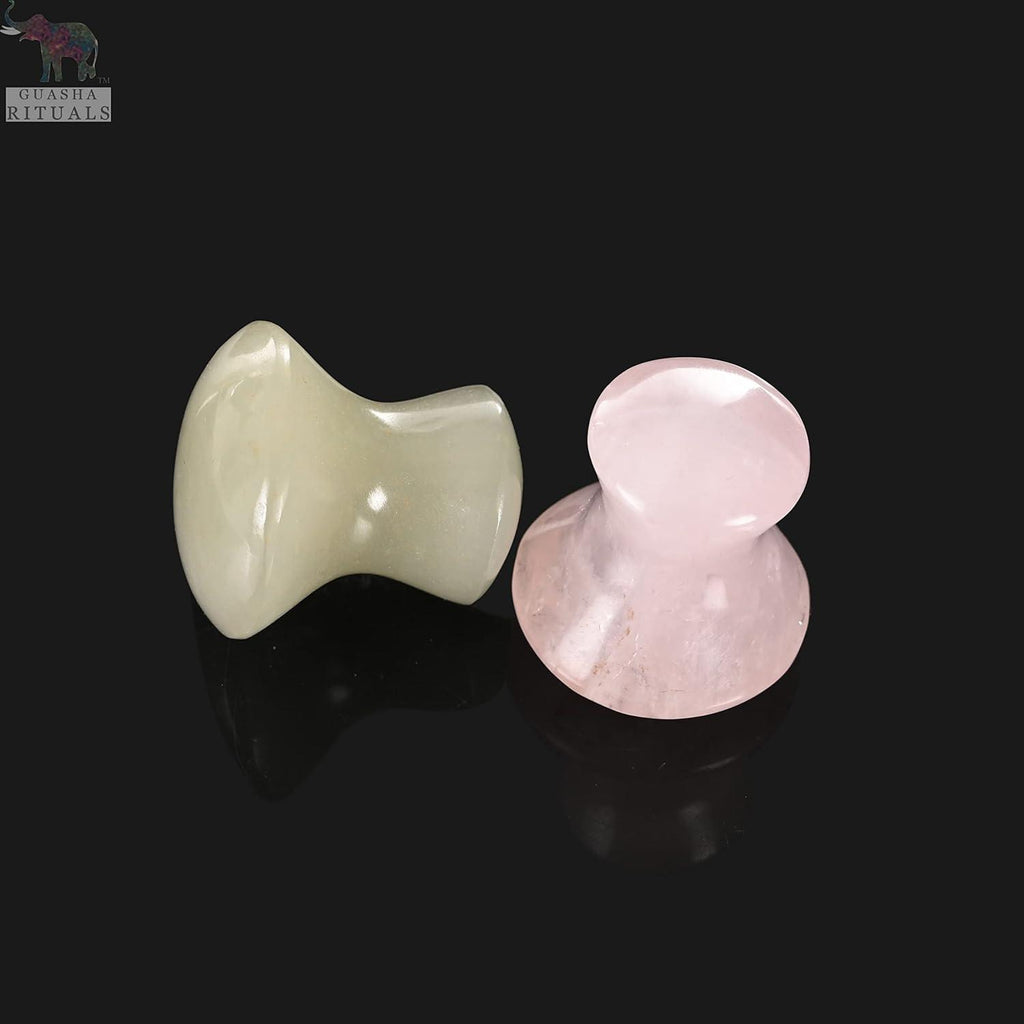 Sahajhast Certified Gua Sha Massage Tool,2pcs Mushroom Shape Rose