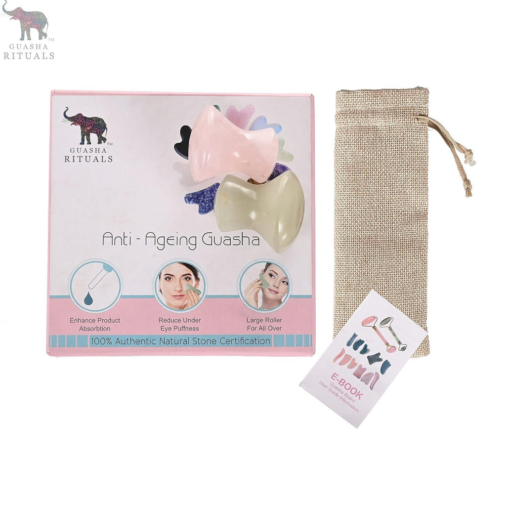 Sahajhast Certified Gua Sha Massage Tool,2pcs Mushroom Shape Rose