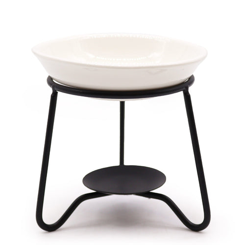 Ceramic & Metal Wax Melt Oil Burner with Stand