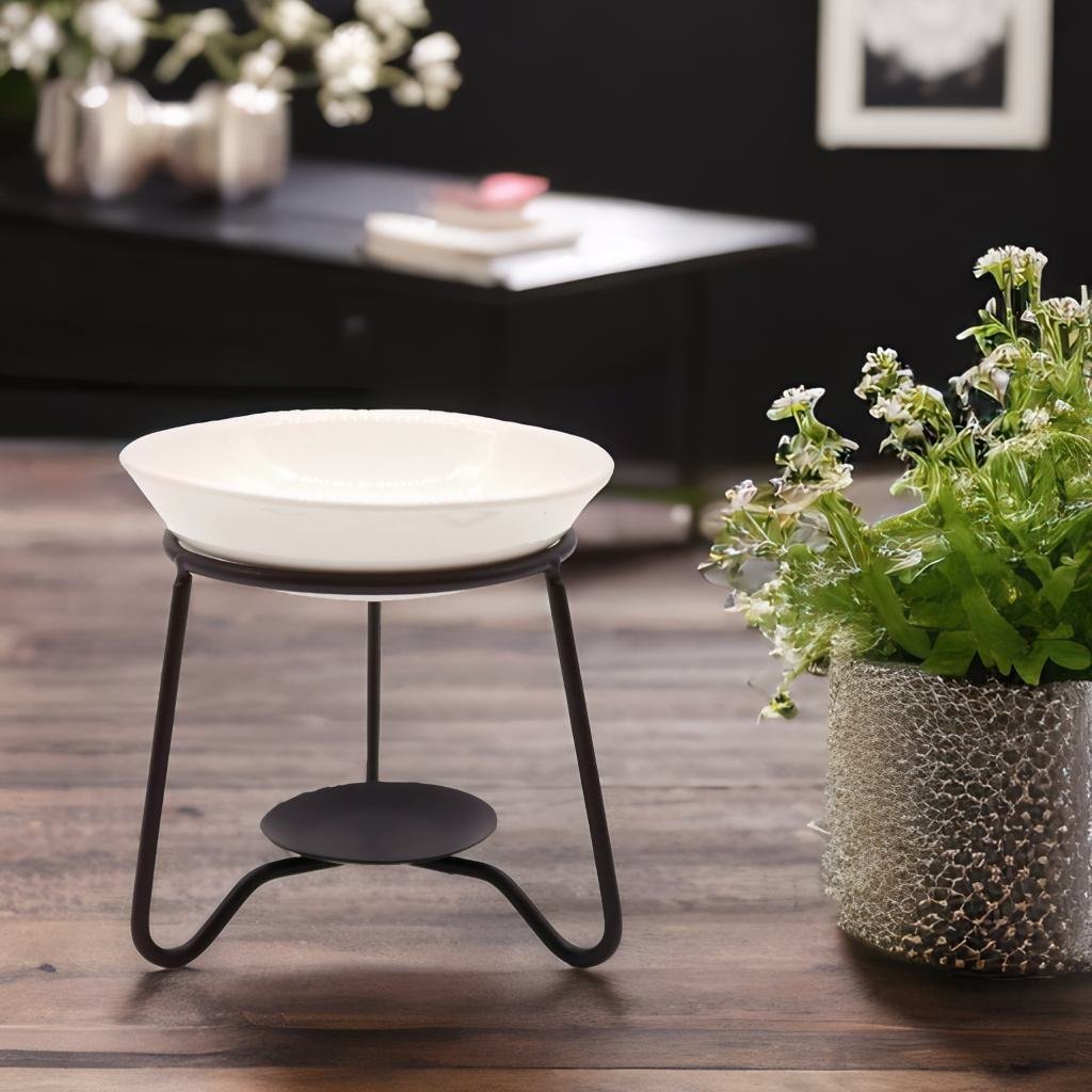 Ceramic & Metal Wax Melt Oil Burner with Stand
